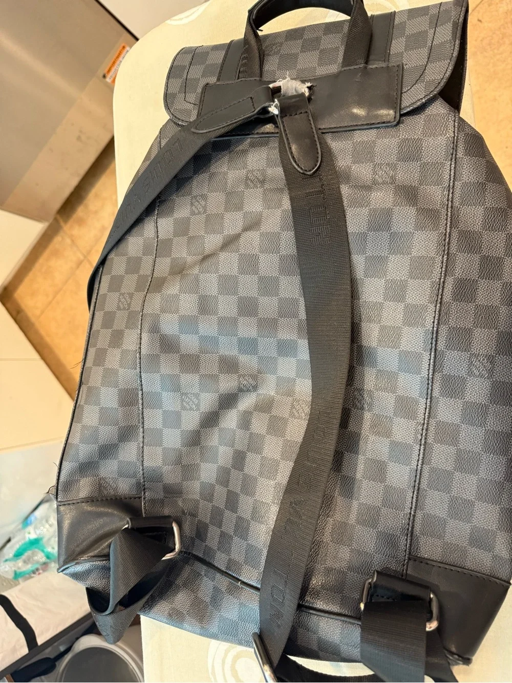 Louis Vuitton Men's Damier Graphite Backpack in Charcoal Black